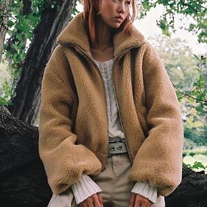 Free People Get Cozy Oversized Teddy Jacket